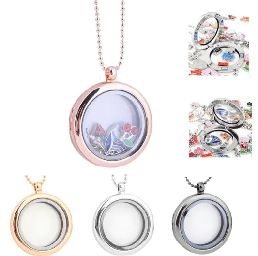 Round Glass Pendant Necklace
