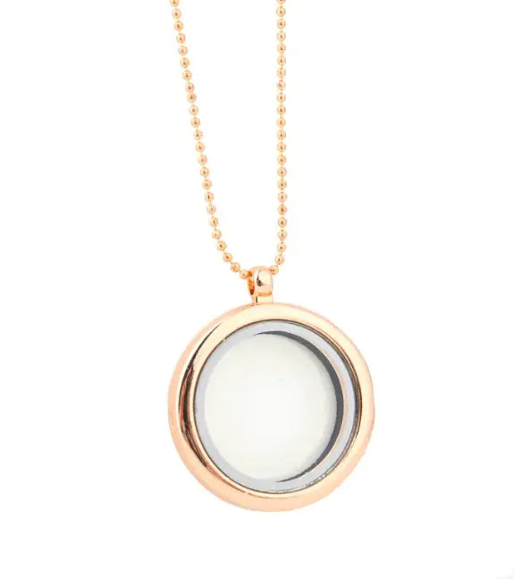 Round Glass Pendant Necklace