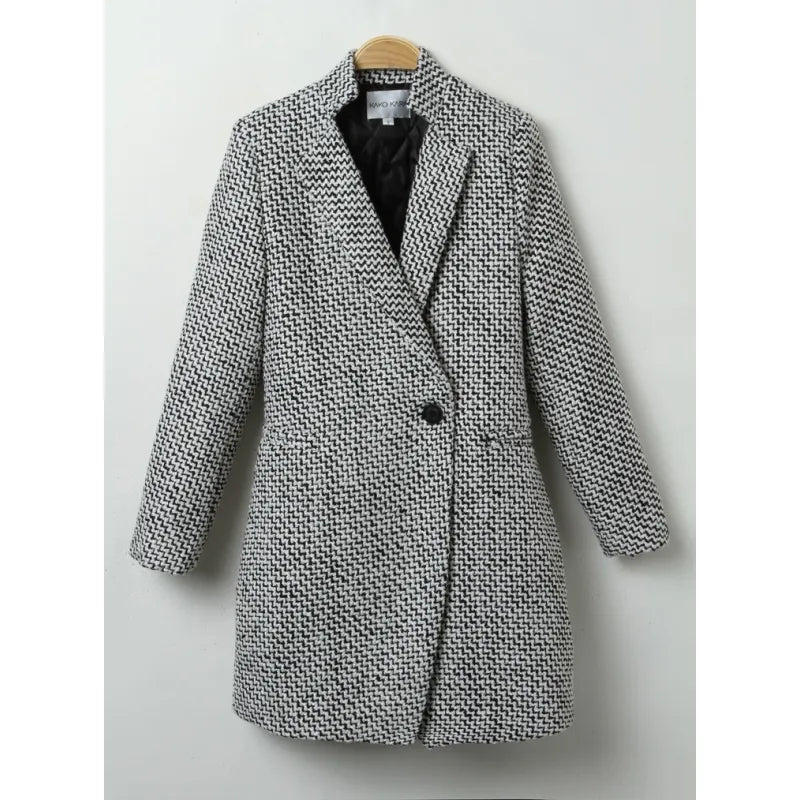 Woolen Slim Long Sleeve Coat